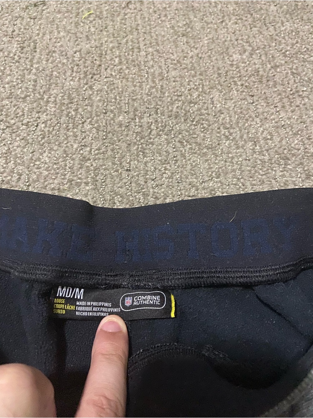 Medium 2017 NFL Combine Under Armour Charcoal Gray/Yellow Training Joggers - Picture 3 of 4